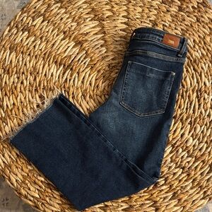 Zara Women's Deep Indigo Cropped Jeans